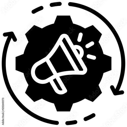 Marketing Automation Glyph Icon