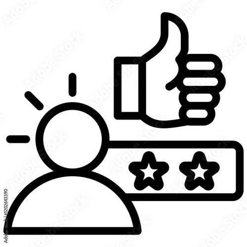 Customer Satisfaction Outline Icon