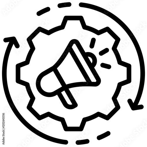 Marketing Automation Outline Icon