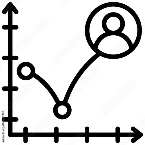 Bounce Rate Outline Icon