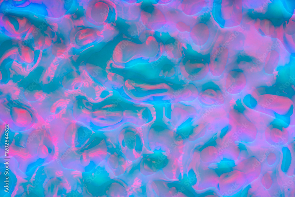 Fototapeta premium Dynamic abstract design with vibrant neon and fluid shapes.