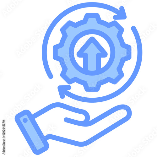 Continuous Improvement Blue Icon
