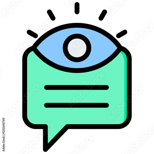Vision Statement Outline Color Icon