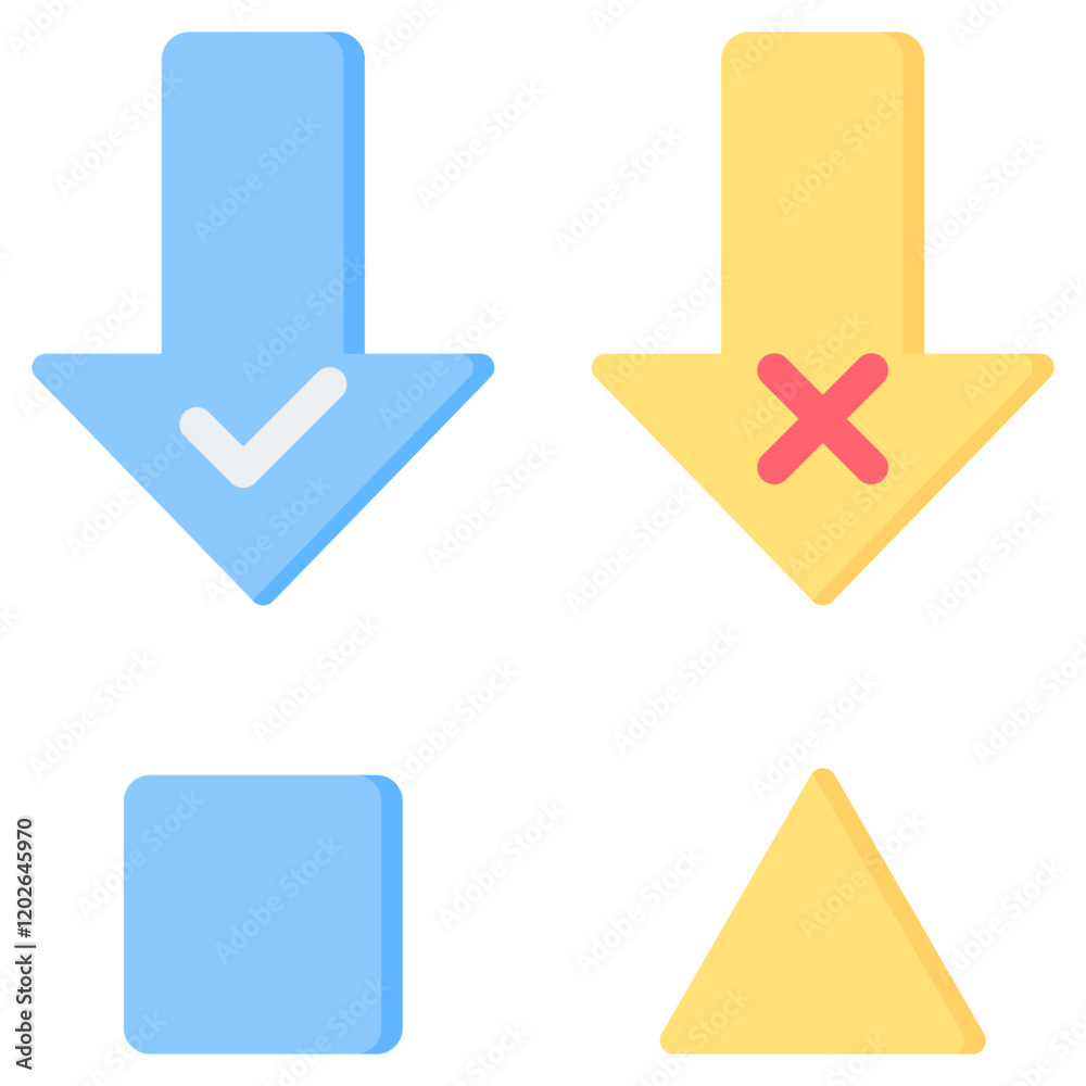 Decision Matrix Flat Icon