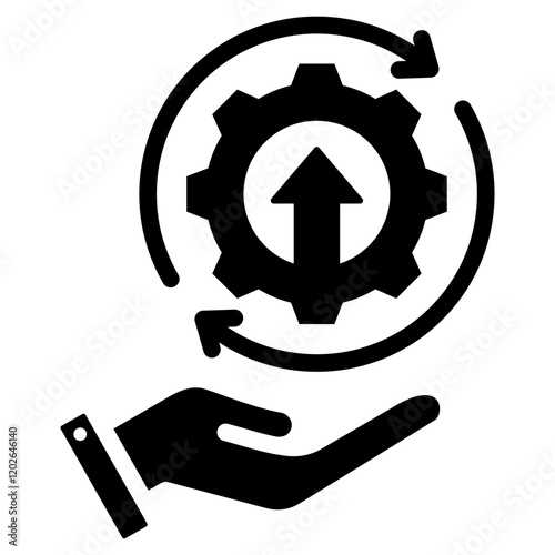 Continuous Improvement Glyph Icon
