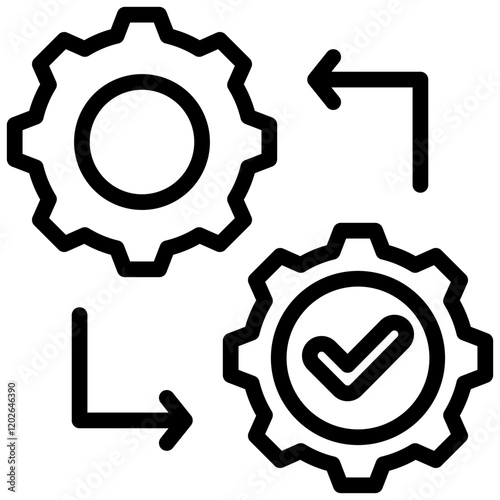 Change Management Outline Icon