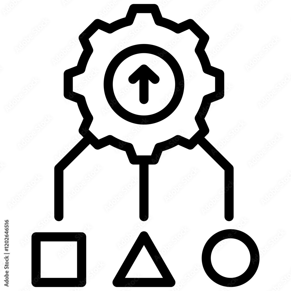 Organizational Development Outline Icon Organizational Development Outline Icon