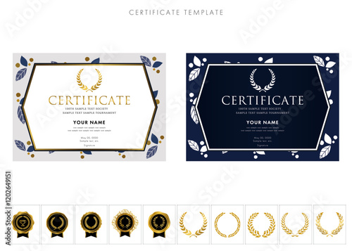 賞状２０４（横）certificate　award　表彰状　celebration
