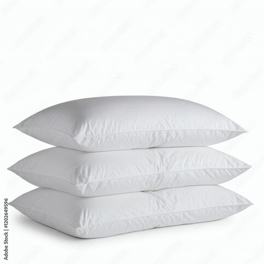 Three white pillow isolated on white background Three white pillow isolated on white background