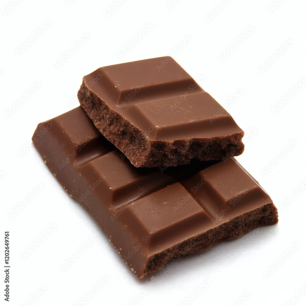 Chocolate bar isolated on white background