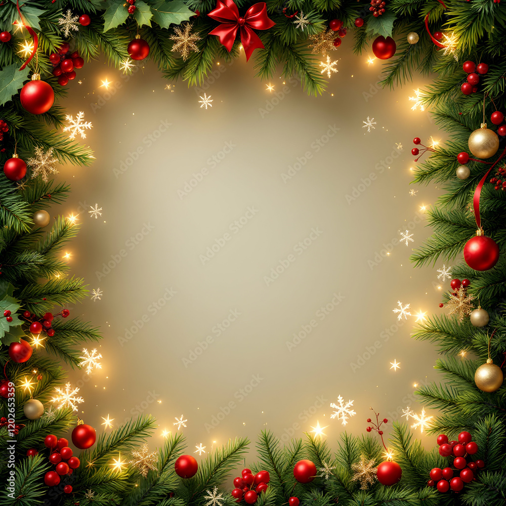 Christmas and New Year Border Copy Space Area
