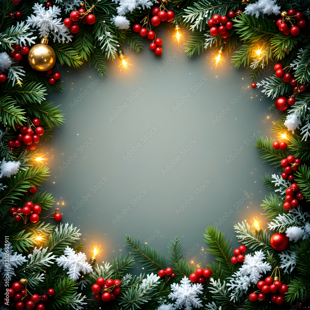 Christmas and New Year Border Copy Space Area Christmas and New Year Border Copy Space Area