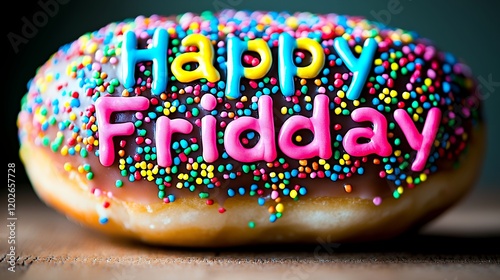 Happy Friday Donut Delight: A Colorful Sweet Treat