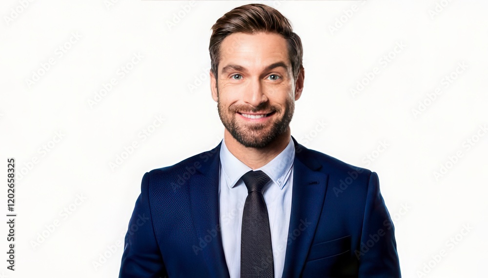 Confident smiling businessman isolated on white background Generated image Confident smiling businessman isolated on white background Generated image