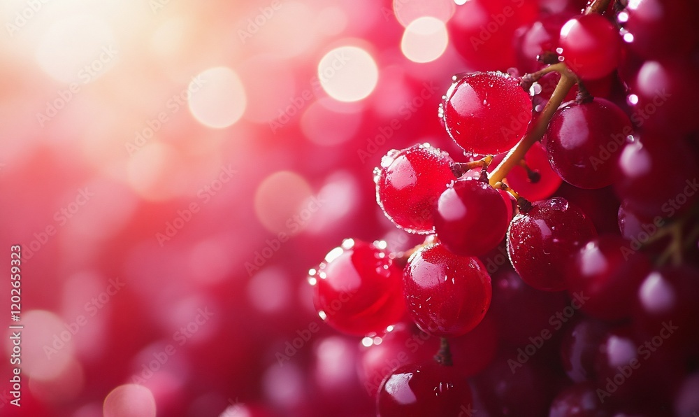 Red currants close-up, bokeh background, harvest Red currants close-up, bokeh background, harvest