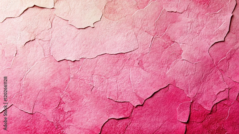 Fototapeta premium Abstract Pink and White Textured Wall Background Grunge Cracked Plaster Stone or Paper Design