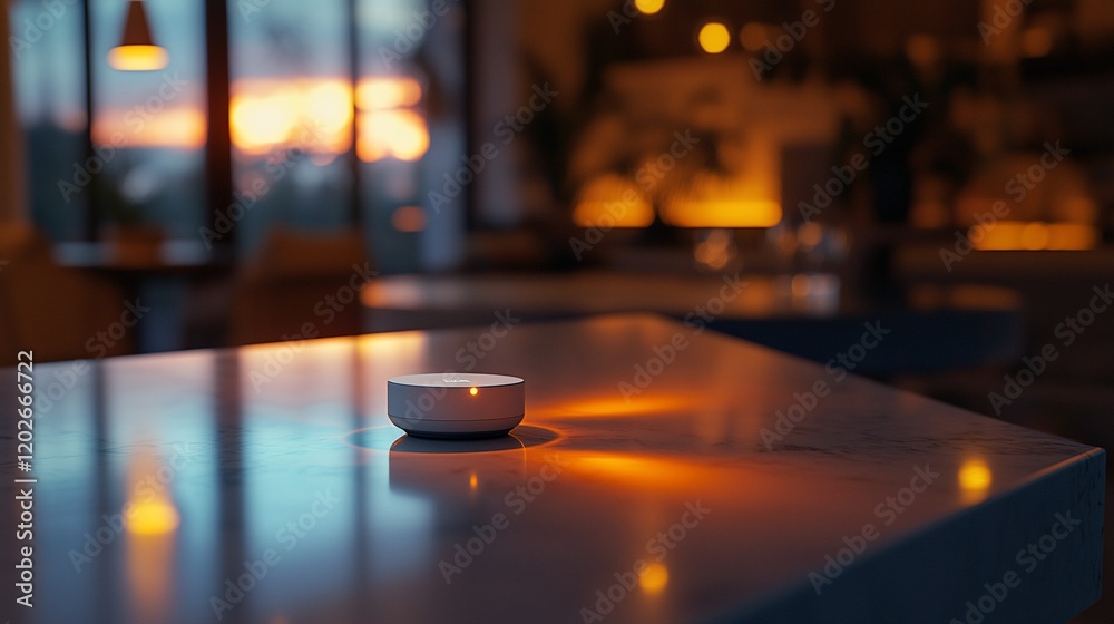 Smart speaker sunset cafe ambience Smart speaker sunset cafe ambience