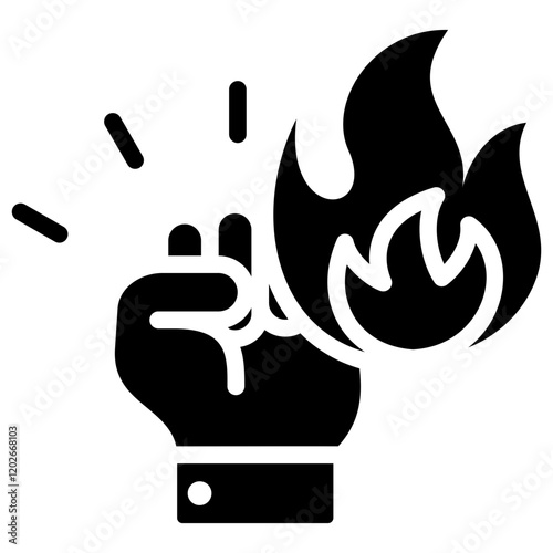 Courage Glyph Icon