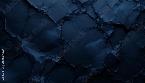 Midnight Blue Cracked Texture: A Deep, Textural Abstract