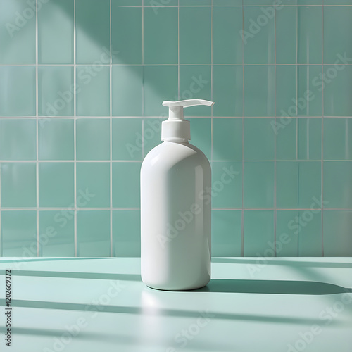 bottle of shampoo mockup