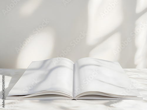 white opened book mockup
