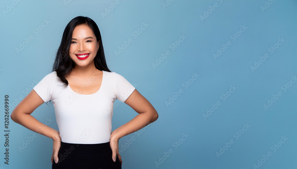 Beautiful young woman in pastel background Beautiful young woman in pastel background