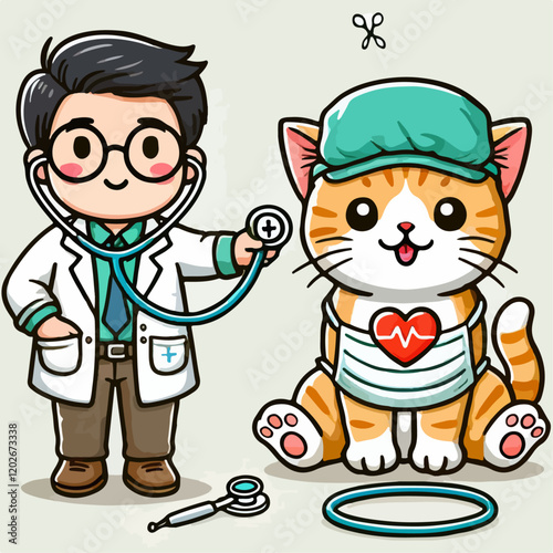 vector illustration of a doctor