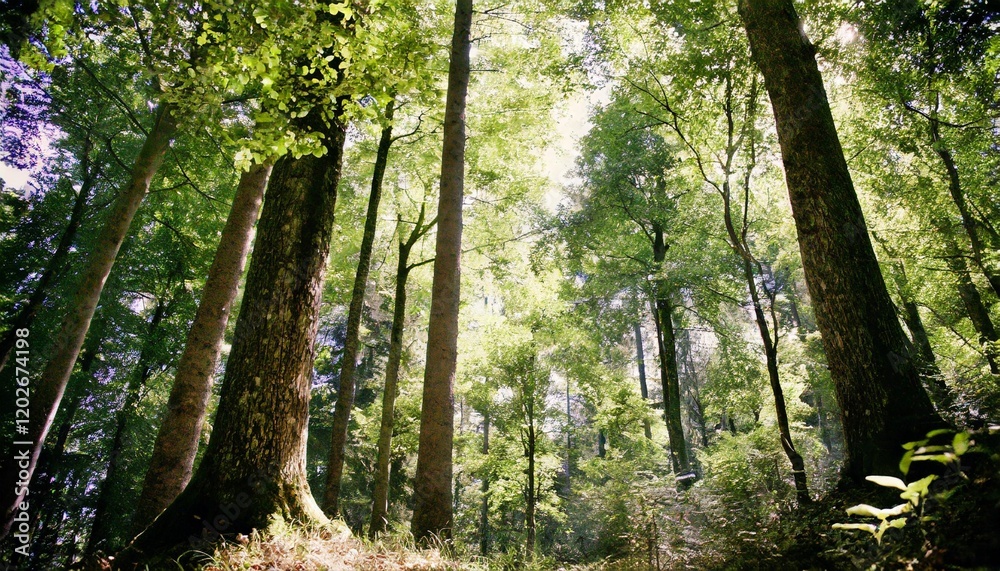 Fototapeta premium Wood Backgrounds: Enchanted Forest Where Trees Whisper Secrets