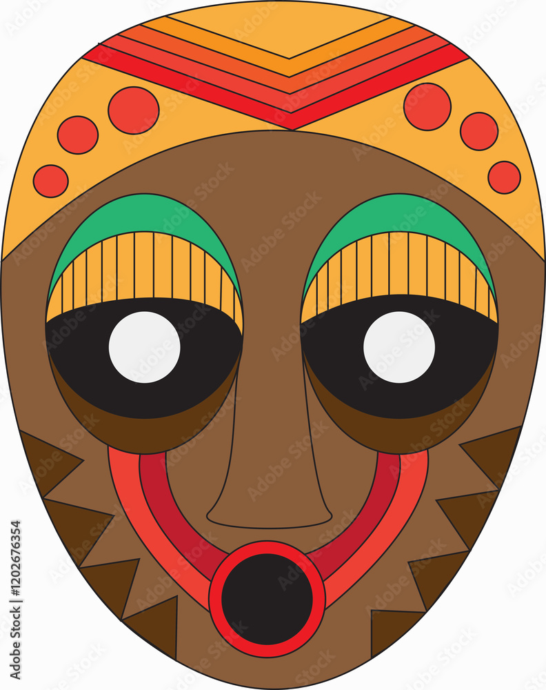 Fototapeta premium A vector art of an African Mask.