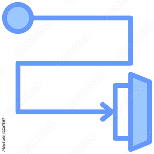 Exit Strategy Blue Icon
