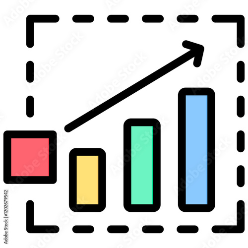 Scale Up Outline Color Icon