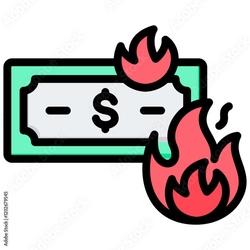Burn Rate Outline Color Icon