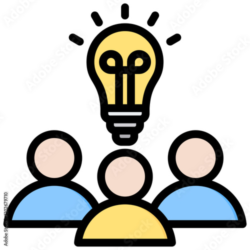 Co Founder Outline Color Icon
