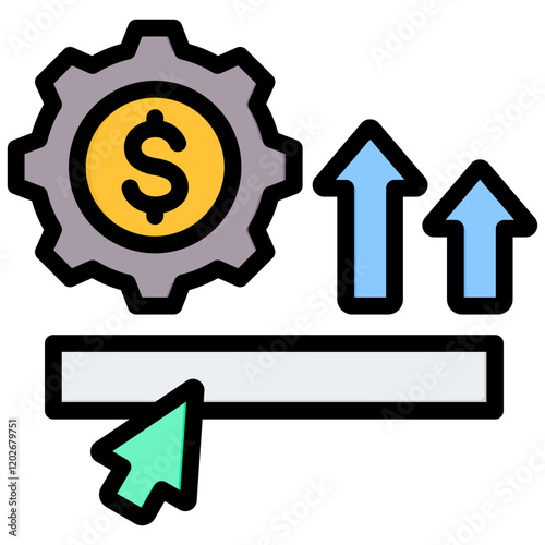 Monetization Outline Color Icon