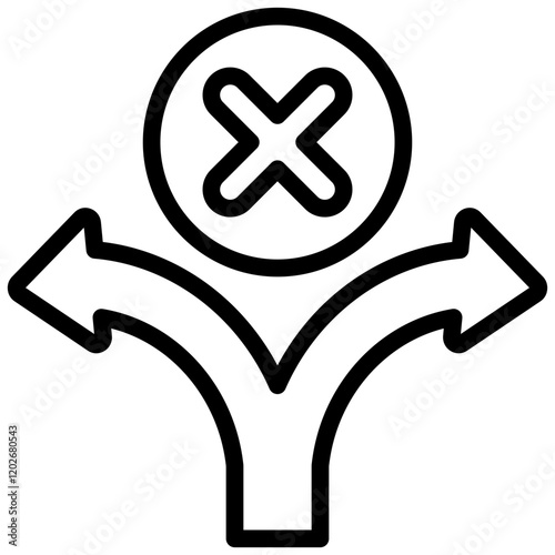 Bifurcation Outline Icon