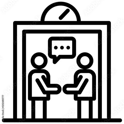 Elevator Pitch Outline Icon