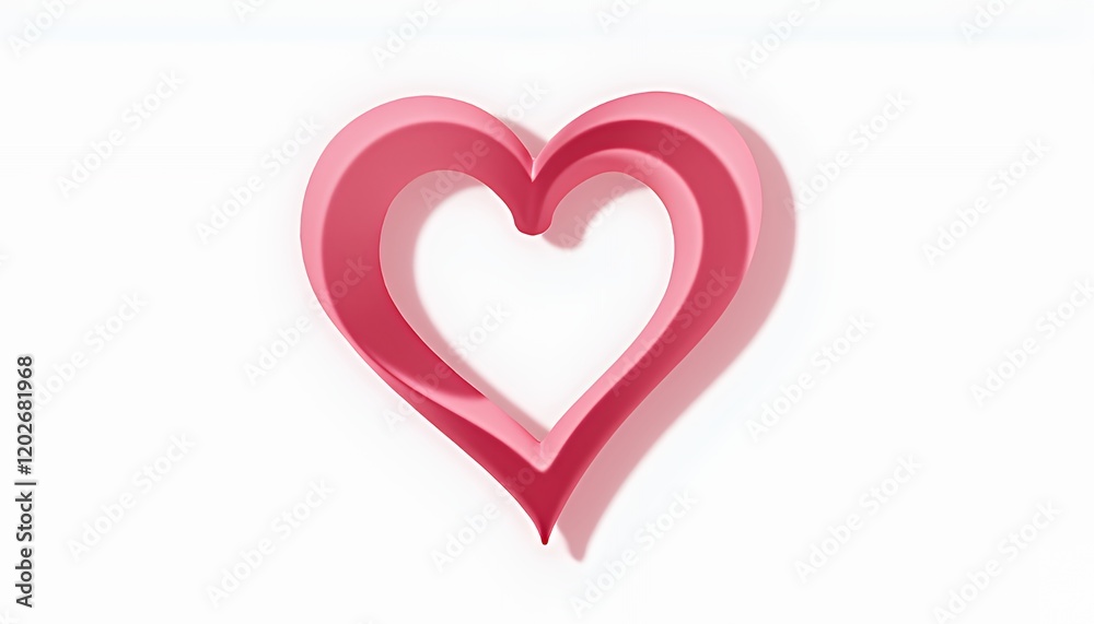 Abstract Pink Heart Symbol of Love and Romance for Valentine's Day Design Abstract Pink Heart Symbol of Love and Romance for Valentine's Day Design