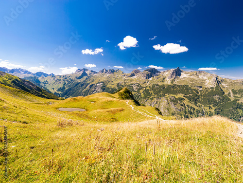 View point of the Rappenseetal Valley - Bavarian Alps - Oberstdorf - Bavaria - Germany 