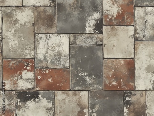 Distressed stone tile wall texture