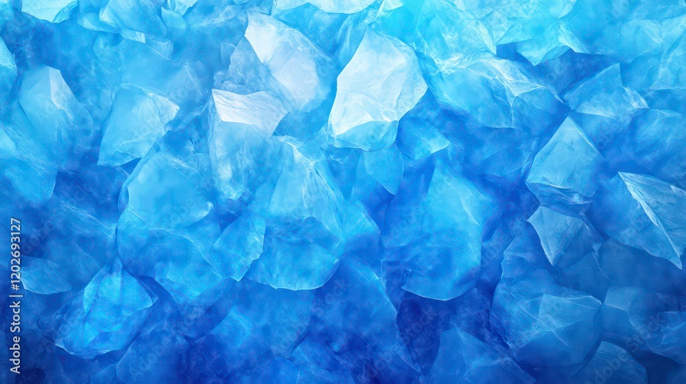 Obraz premium Abstract background of blue ice crystals, gradient texture.