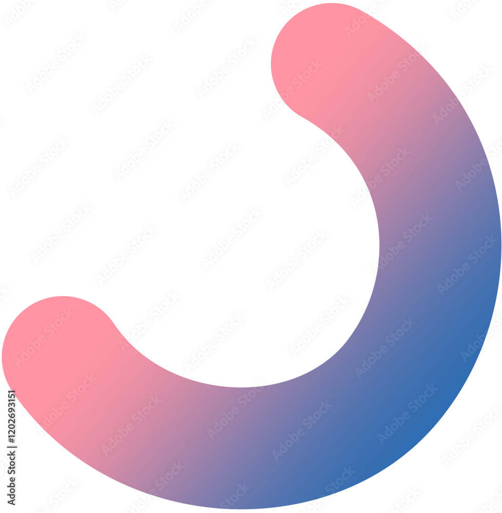 Groovy Gradient Holographic Shape Element Groovy Gradient Holographic Shape Element