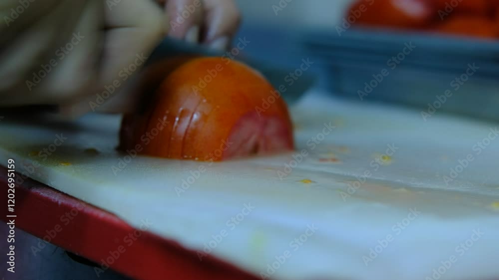 Cut sliced tomatoes Cut sliced tomatoes
