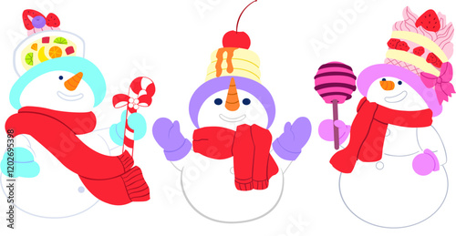 Snowman | Snowman Cartoon | Snowman Cake | Snowman Illustration