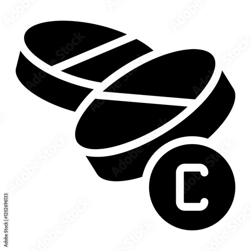 vitamin c glyph icon