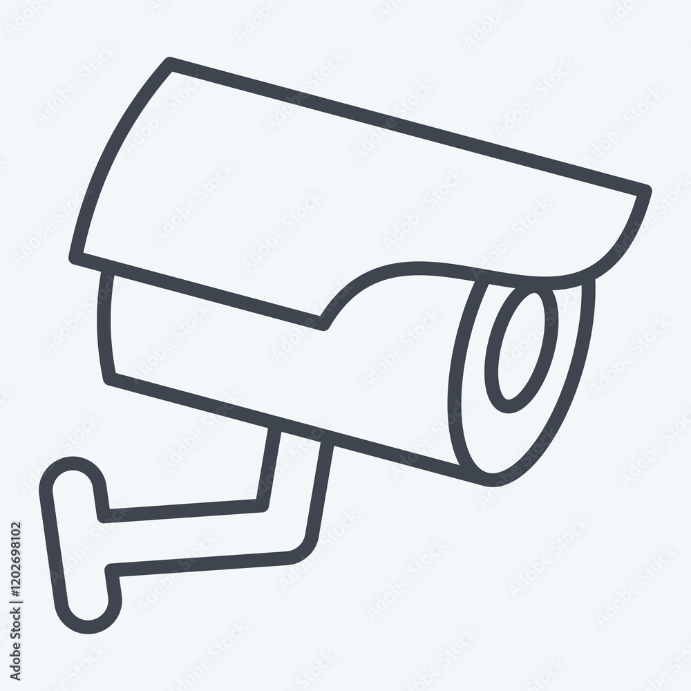 Icon Camera. related to Parking symbol. line style. design editable Icon Camera. related to Parking symbol. line style. design editable