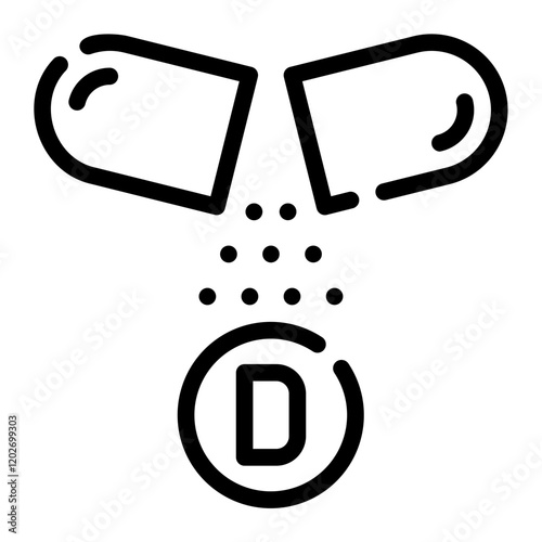 vitamin d line icon