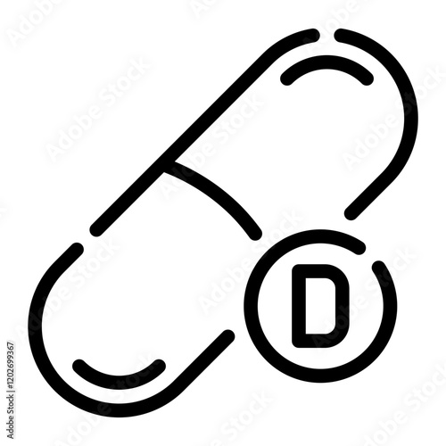 vitamin line icon