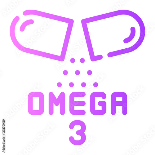 omega 3 gradient icon