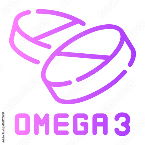omega 3 gradient icon