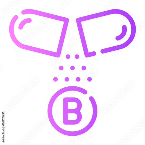 vitamin b gradient icon